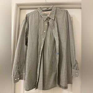 Green & Blue Men's 3XL Checkered Button-Down Shirt by George